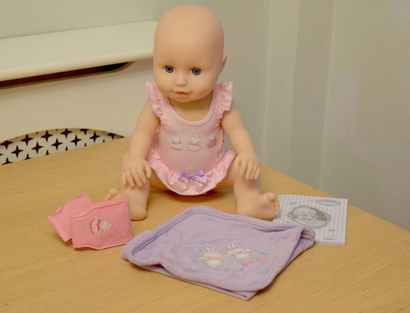 baby annabell swimming doll size