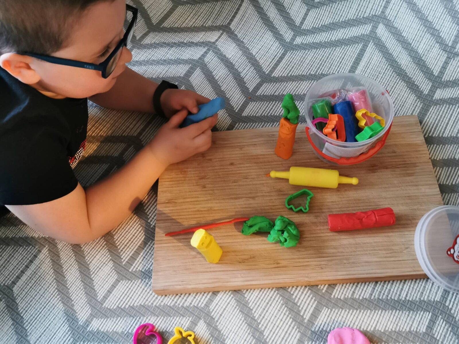 Plasticine-playing-with